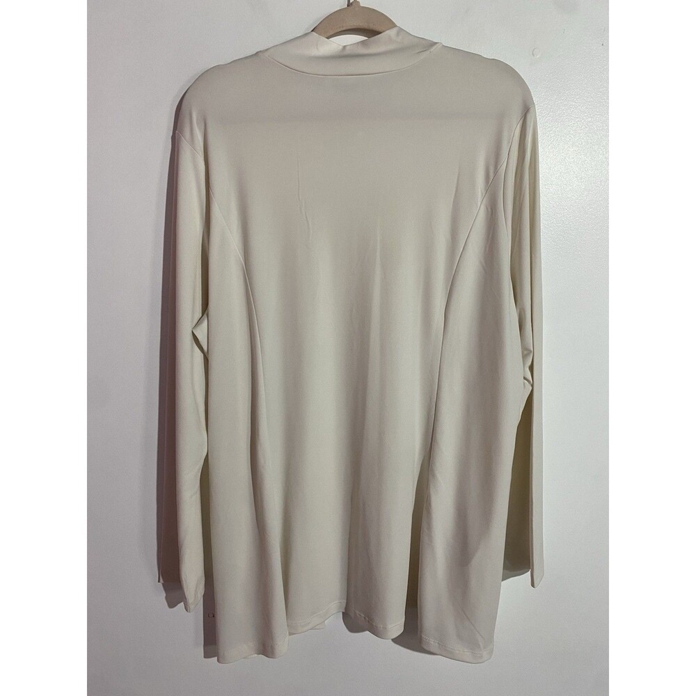 Susan Graver Tunic Top XL Liquid Knit Quite Luxury Office Old Money Timeless - Picture 2 of 10